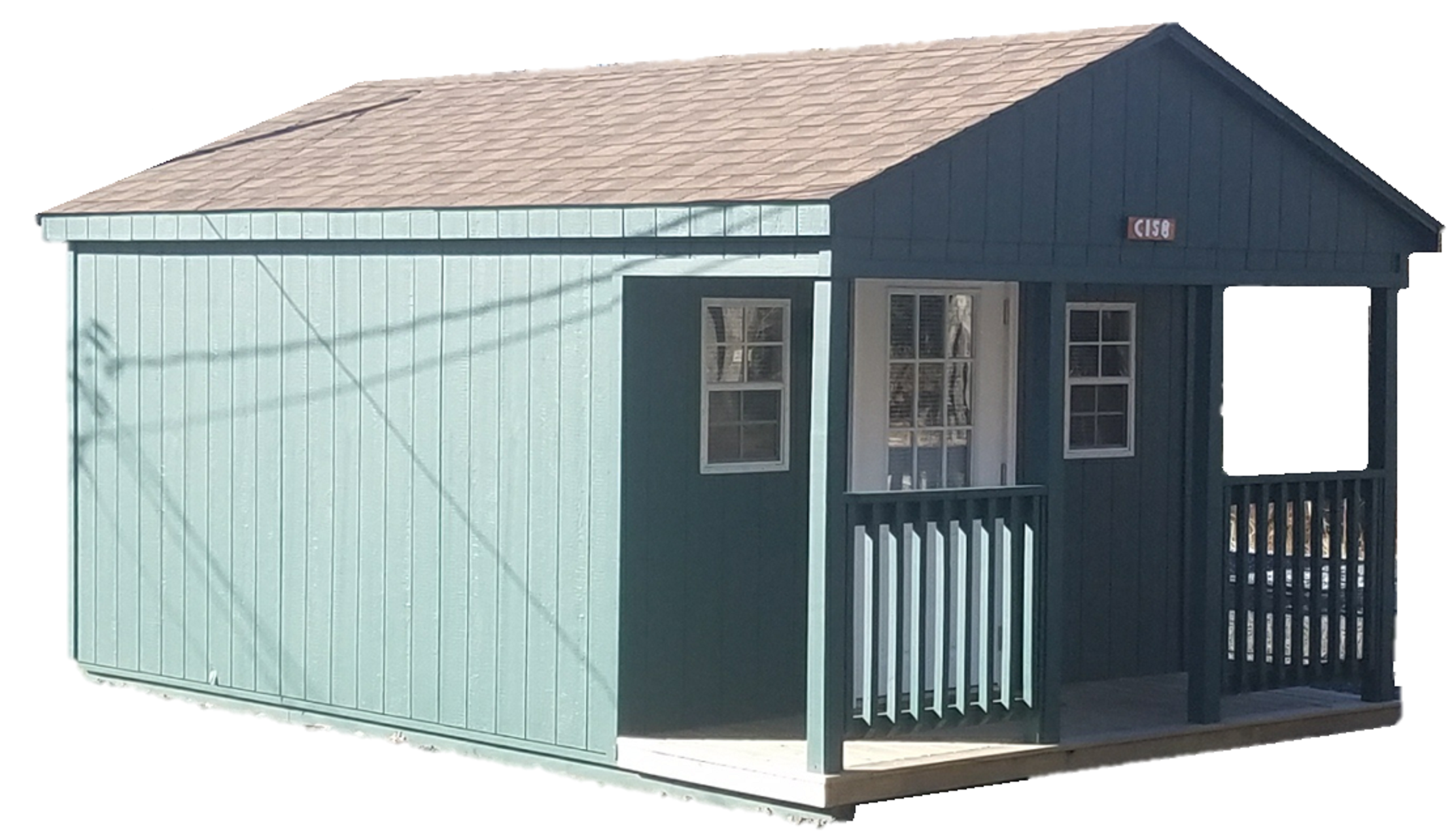 green cutout lg Green cabin