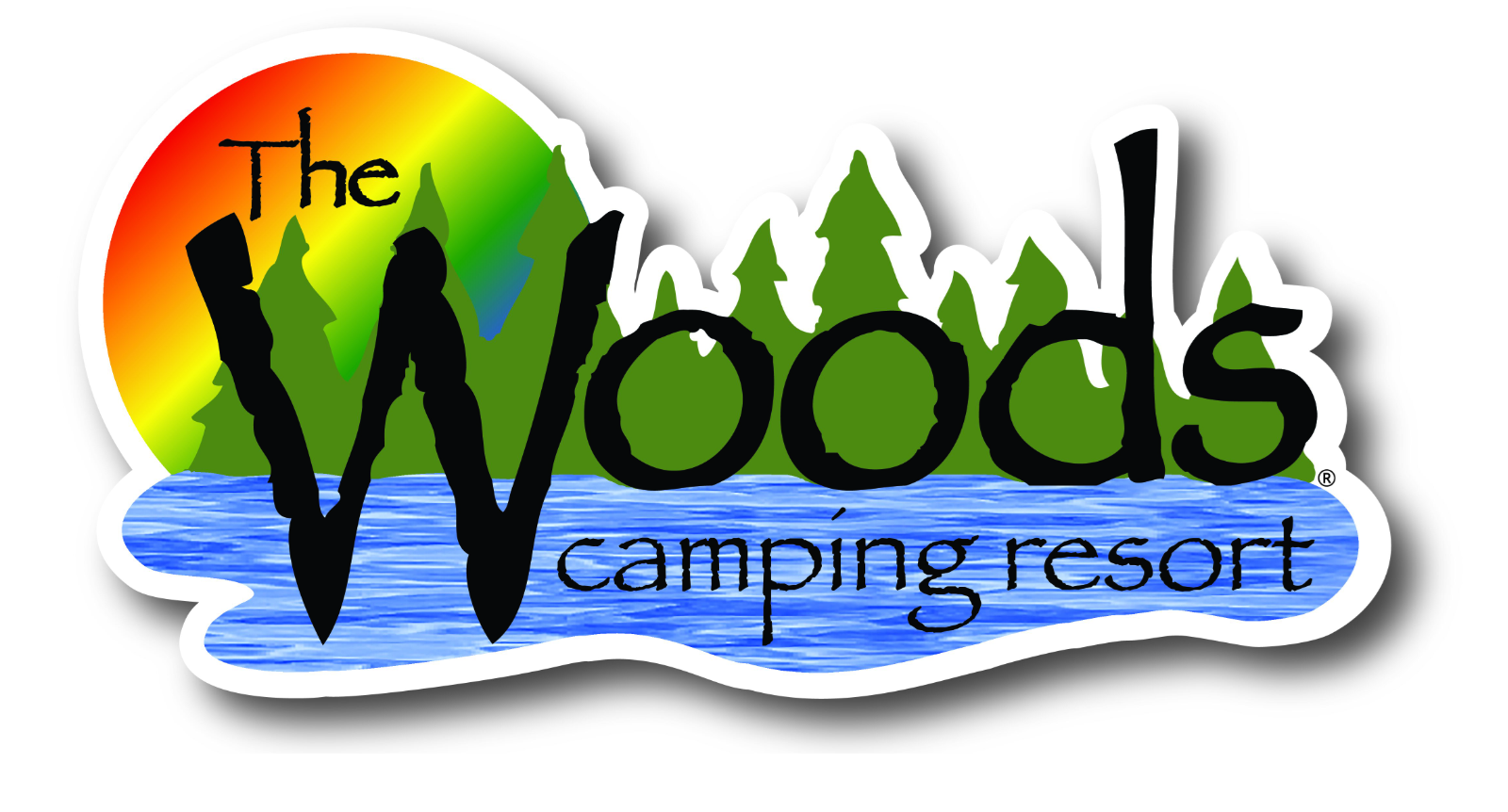 Resort Logo Woods Camping Resort logo with shadow